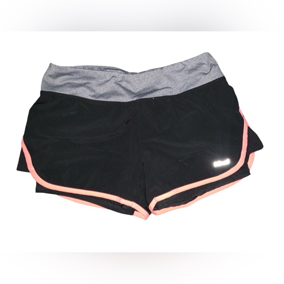 Hind black & coral workout athletic shorts with built in bike shorts size medium - Picture 1 of 5